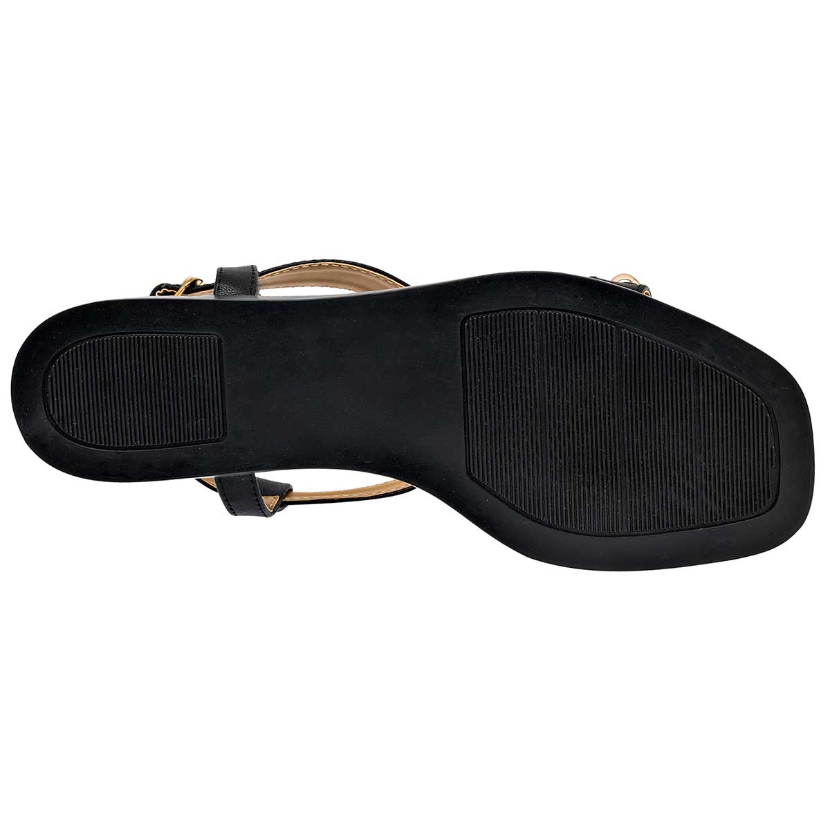 Sandalias de piso Exterior Sintético Color Negro Para Mujer De Oro Rosa