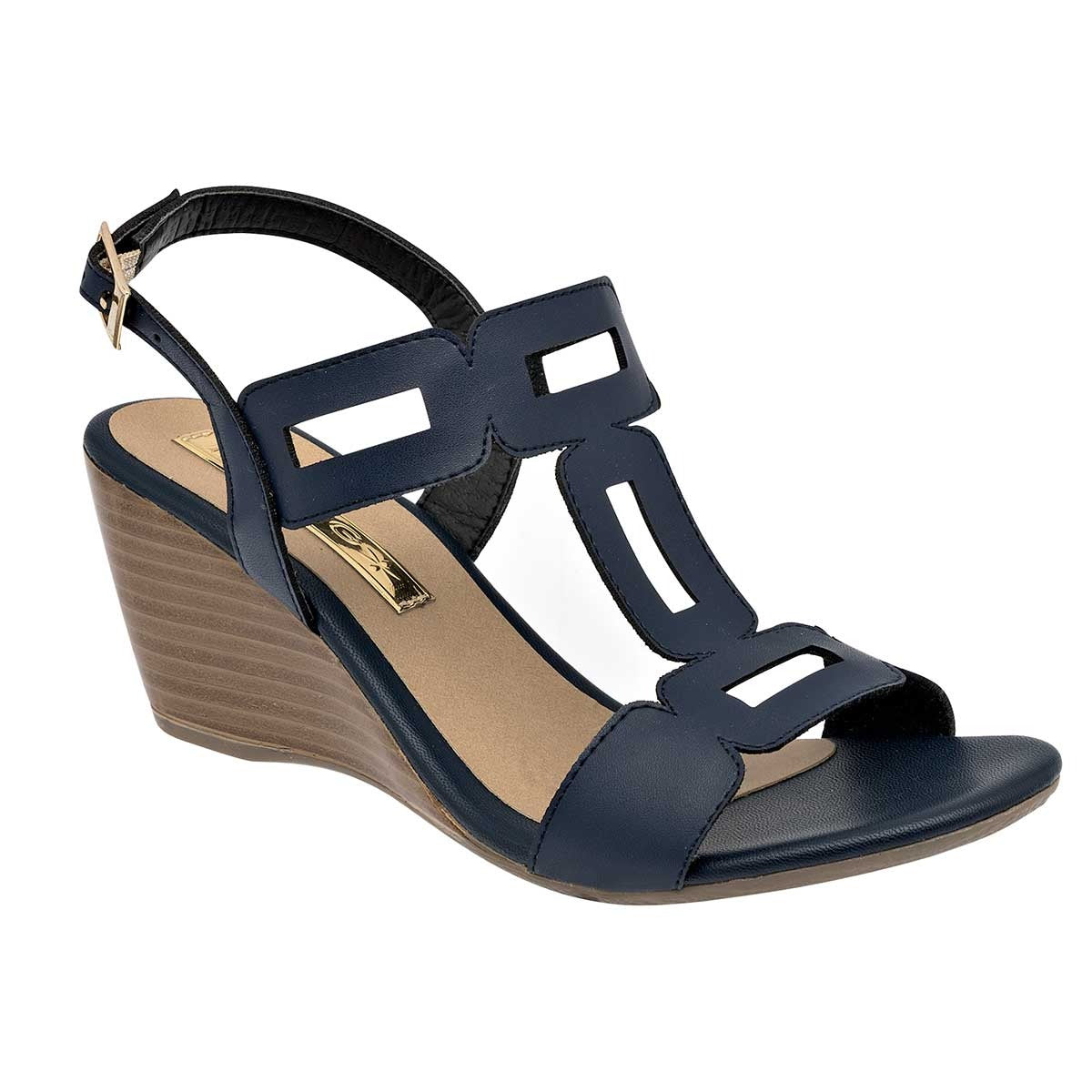 Sandalias con plataforma Exterior Sintético Color Marino Para Mujer De RBCOLLECTION