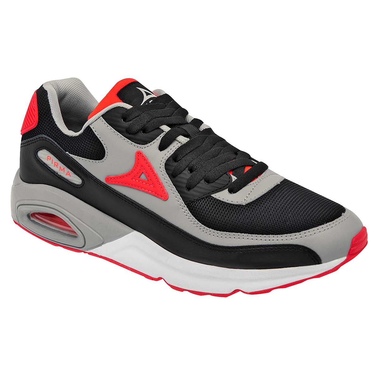 Tenis tipo deportivo Exterior Sintético Color Negro Con Gris Para Hombre De Pirma