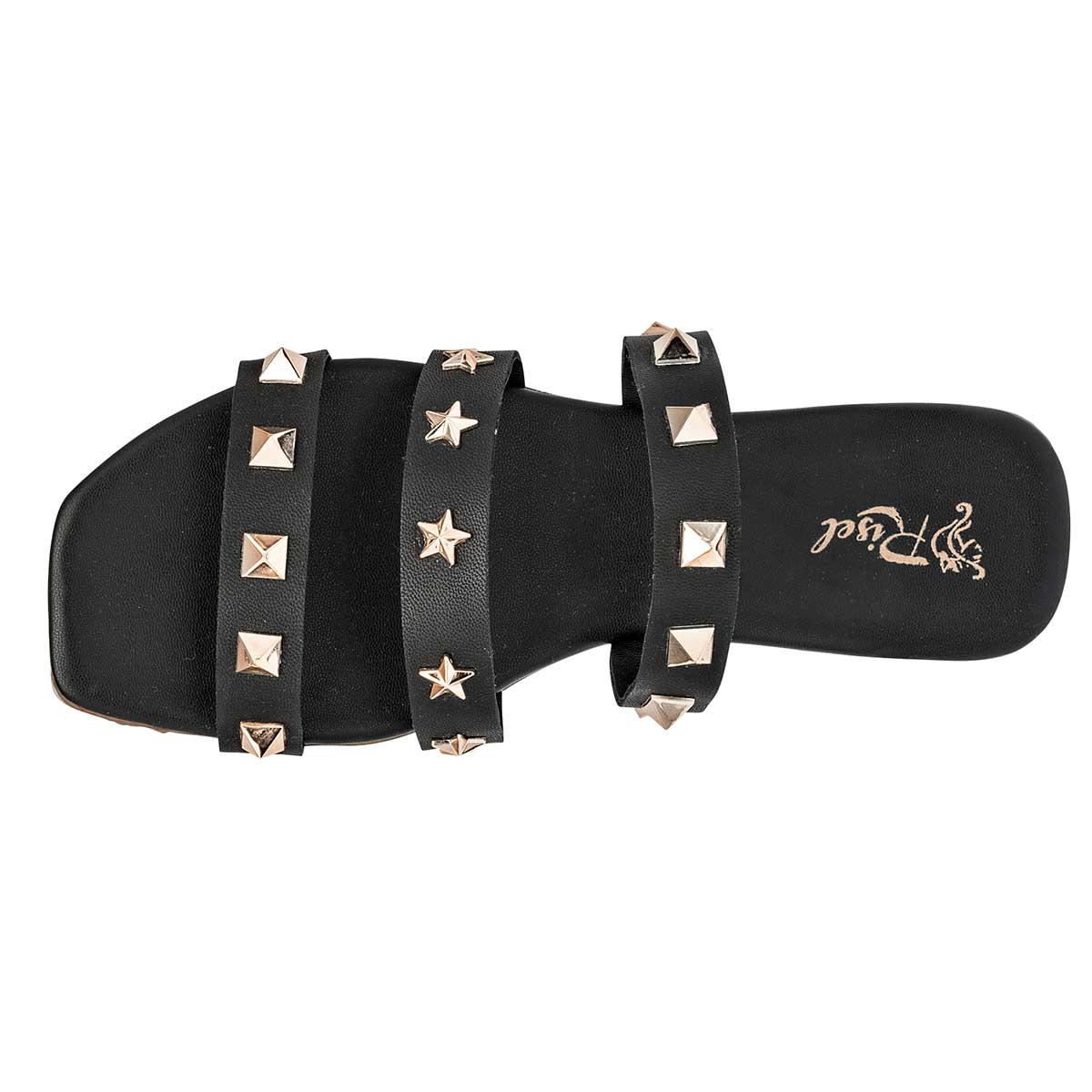 Sandalias de piso Exterior Sintético Color Negro Para Mujer De RBCOLLECTION