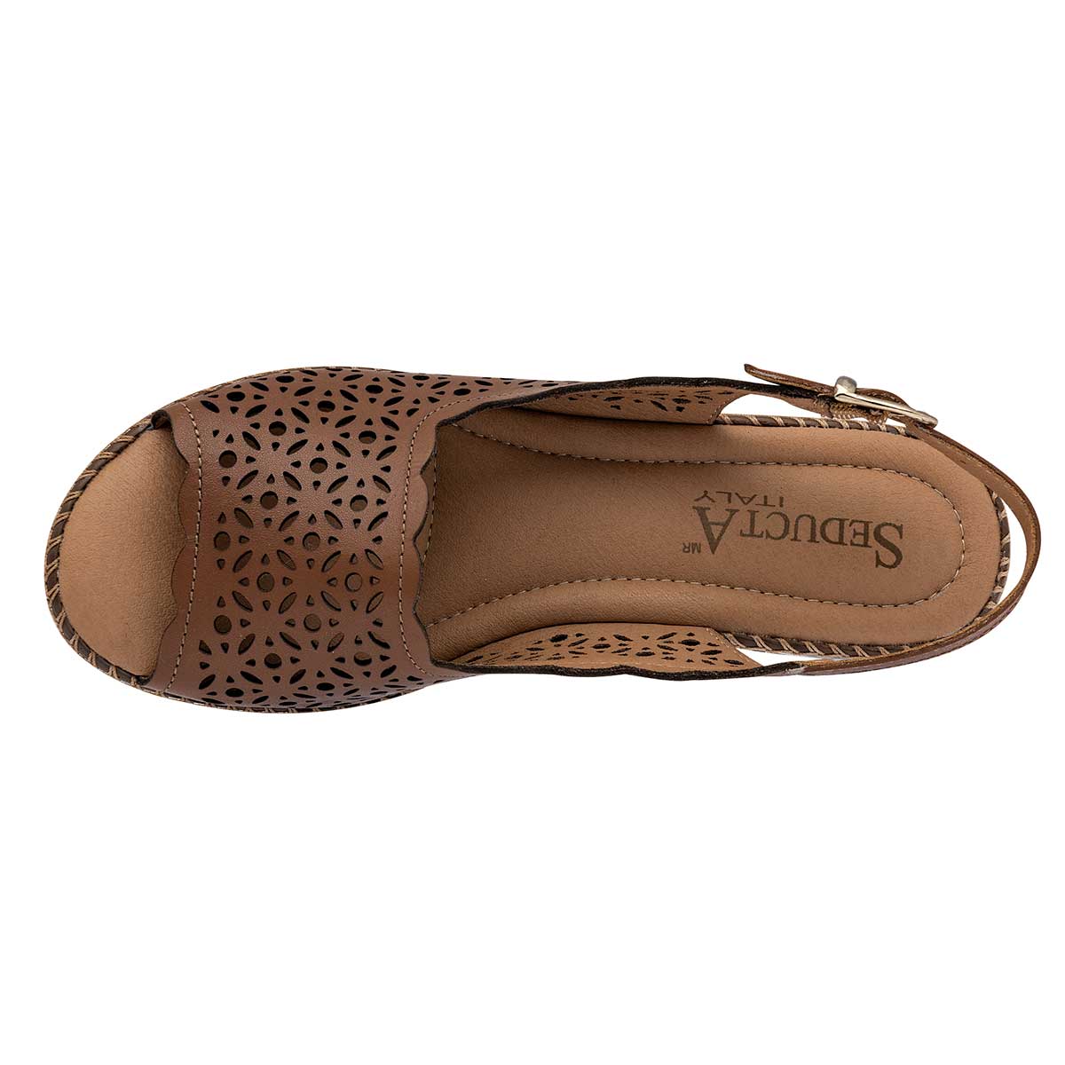 Sandalias con plataforma Exterior Piel Color Café Para Mujer De RBCOLLECTION