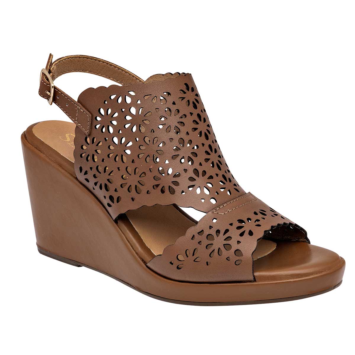 Sandalias con plataforma Exterior Piel Color Café Para Mujer De RBCOLLECTION