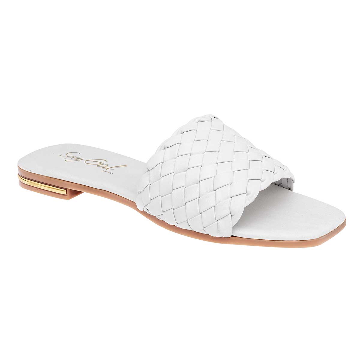 Sandalias de piso Exterior Sintético Color Blanco Para Mujer De Sexy Girl