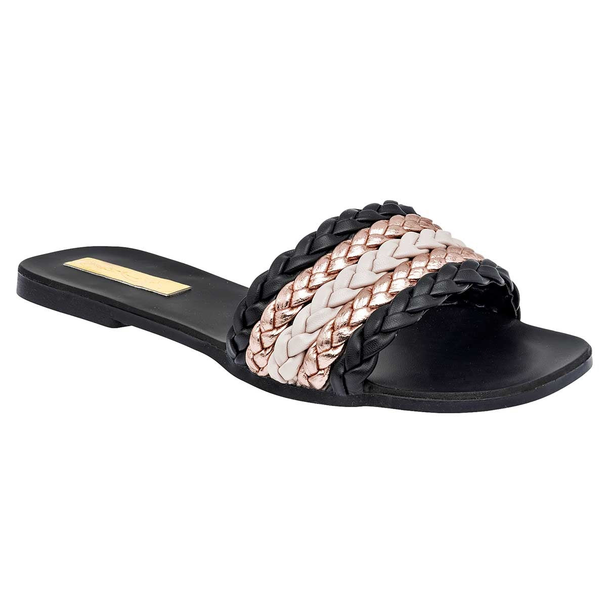 Sandalias de piso Exterior Sintético Color Negro Para Mujer De Sexy Girl