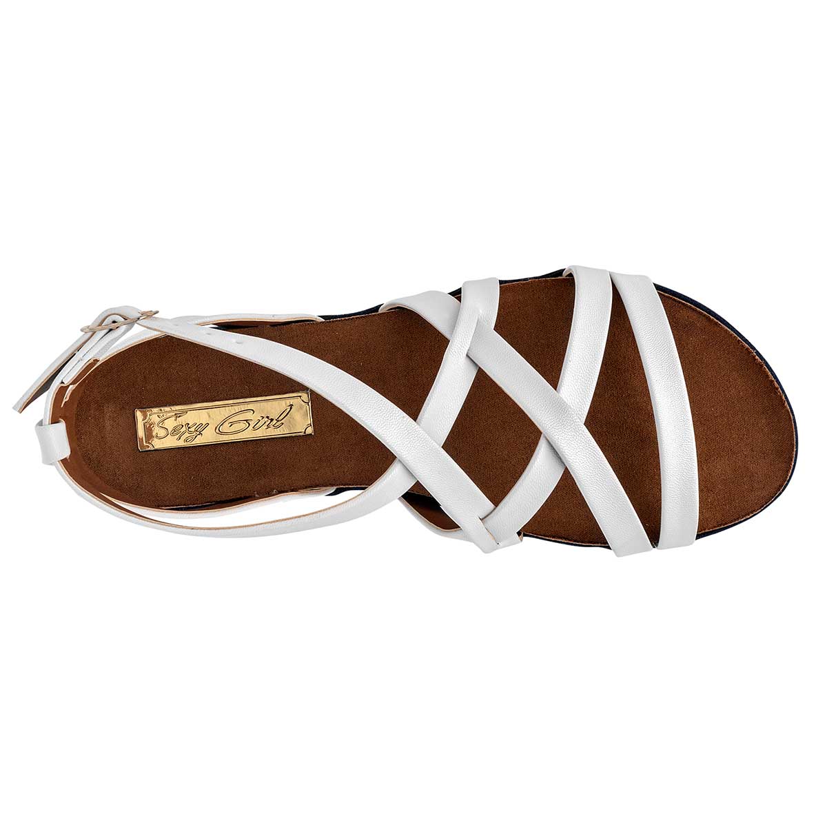 Sandalias de piso Exterior Sintético Color Blanco Para Mujer De Sexy Girl