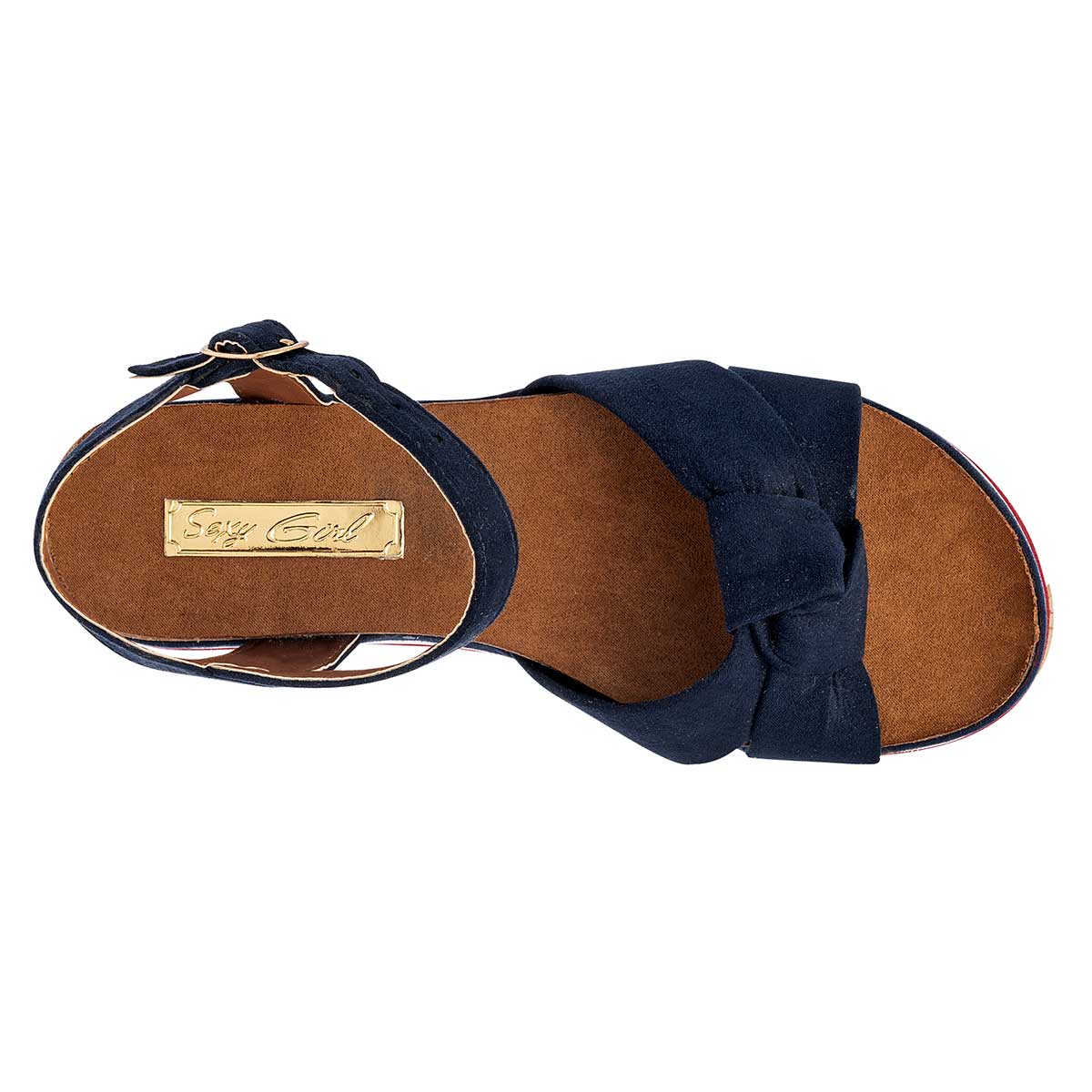 Sandalias de piso Exterior Textil Color Marino Para Mujer De Sexy Girl