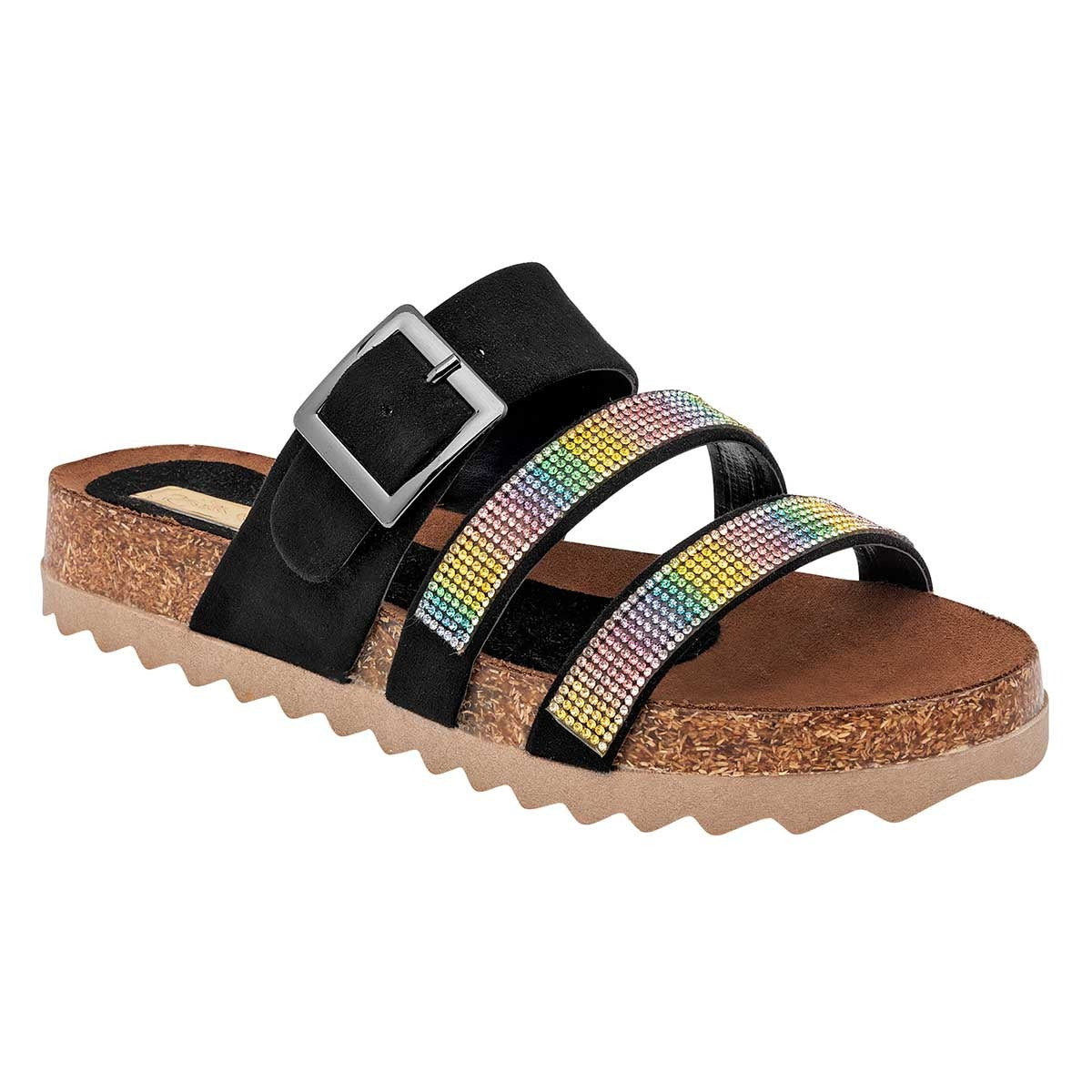 Sandalias de piso Exterior Textil Color Negro Para Mujer De Sexy Girl