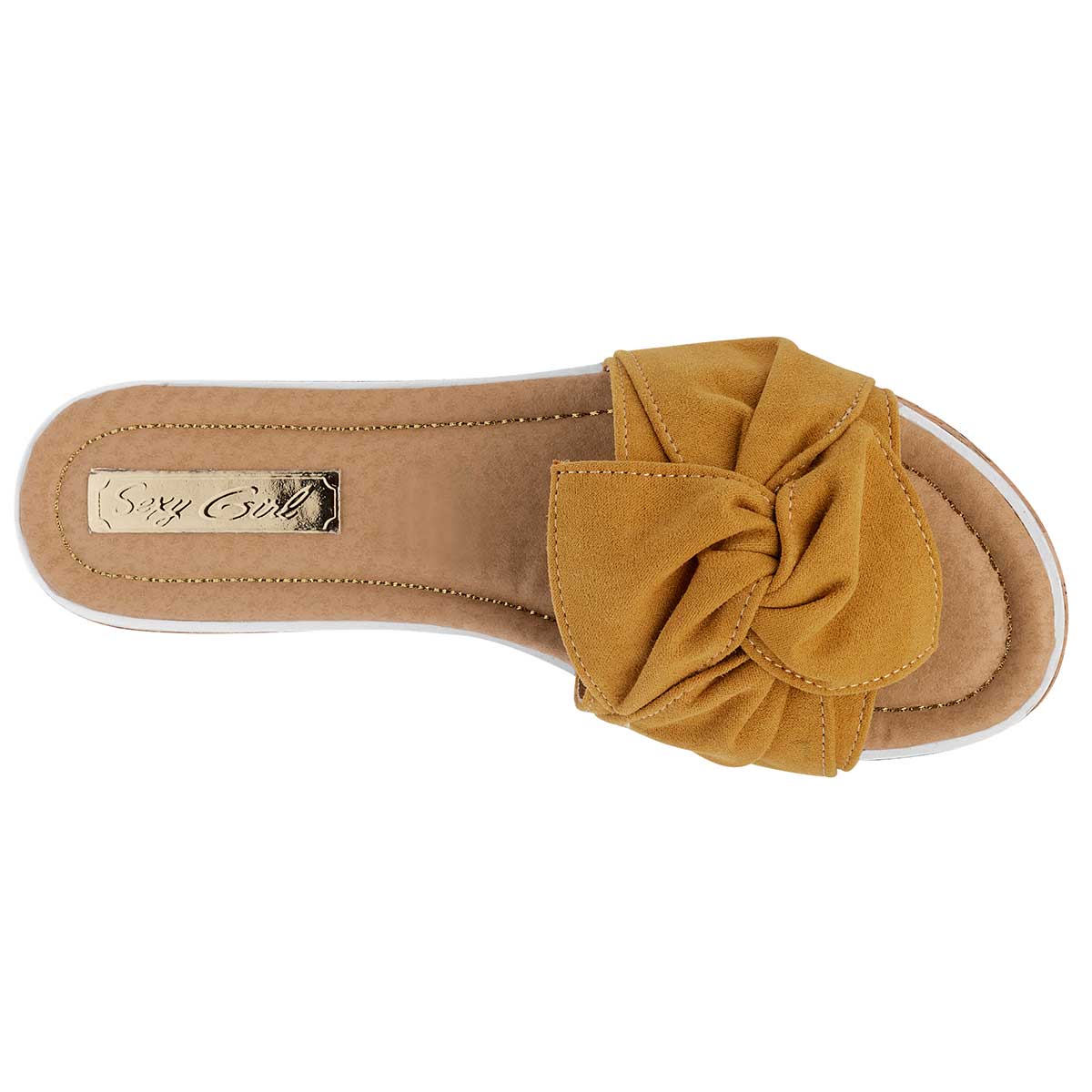 Sandalias de piso Exterior Textil Color Amarillo Para Mujer De Sexy Girl