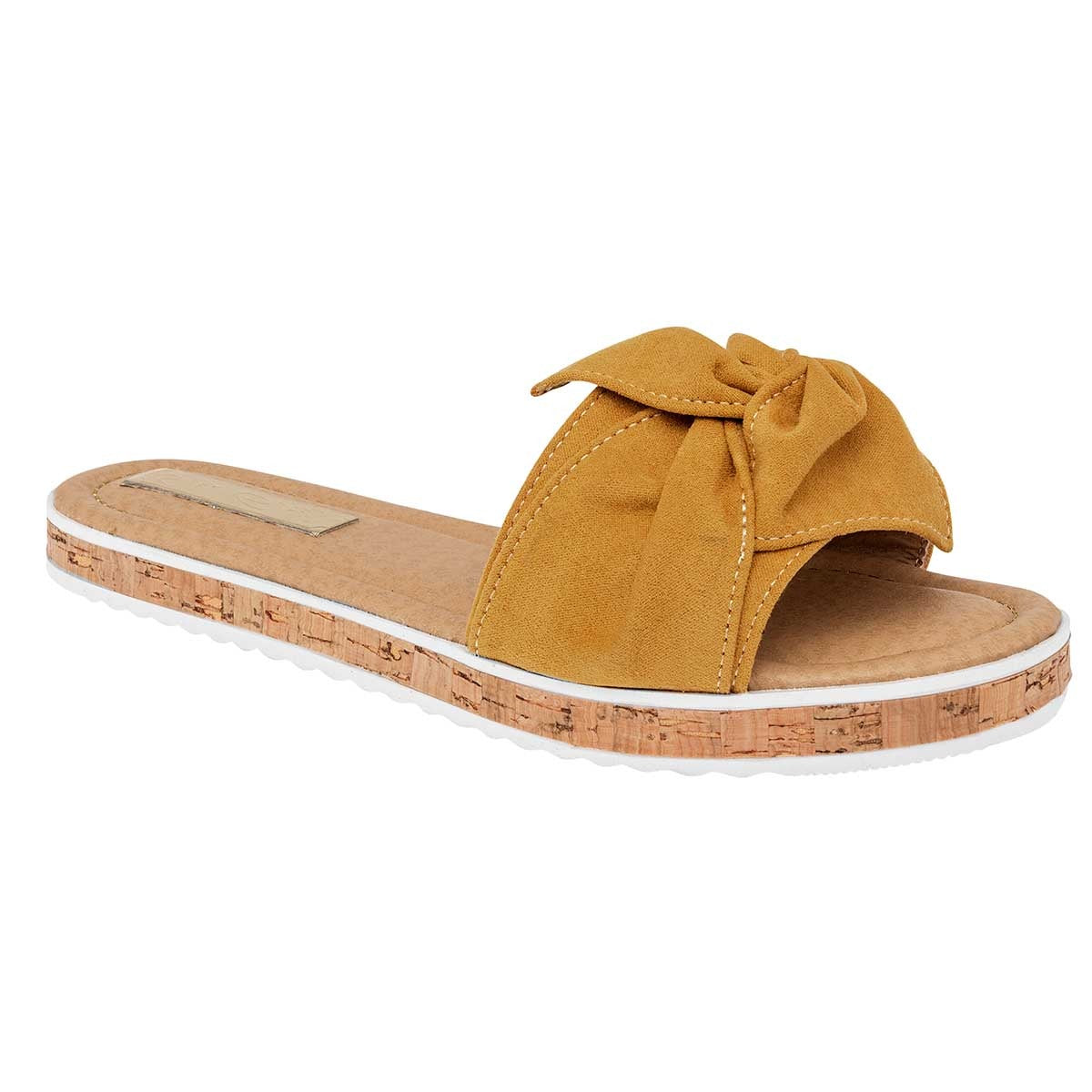 Sandalias de piso Exterior Textil Color Amarillo Para Mujer De Sexy Girl