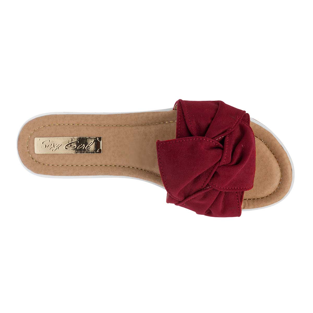 Sandalias de piso Exterior Textil Color Rojo Para Mujer De Sexy Girl