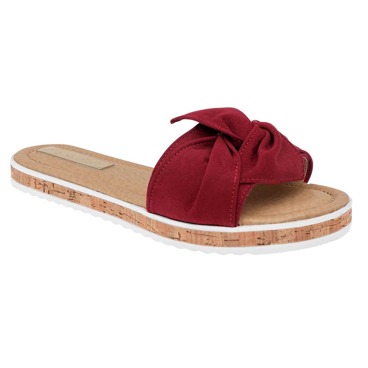 Sandalias de piso Exterior Textil Color Rojo Para Mujer De Sexy Girl