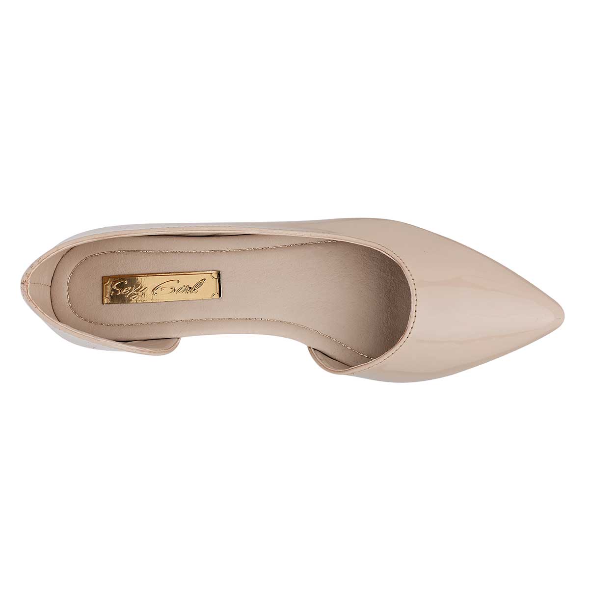 Flats puntales Exterior Piel sintética Color Beige Para Mujer De Sexy Girl