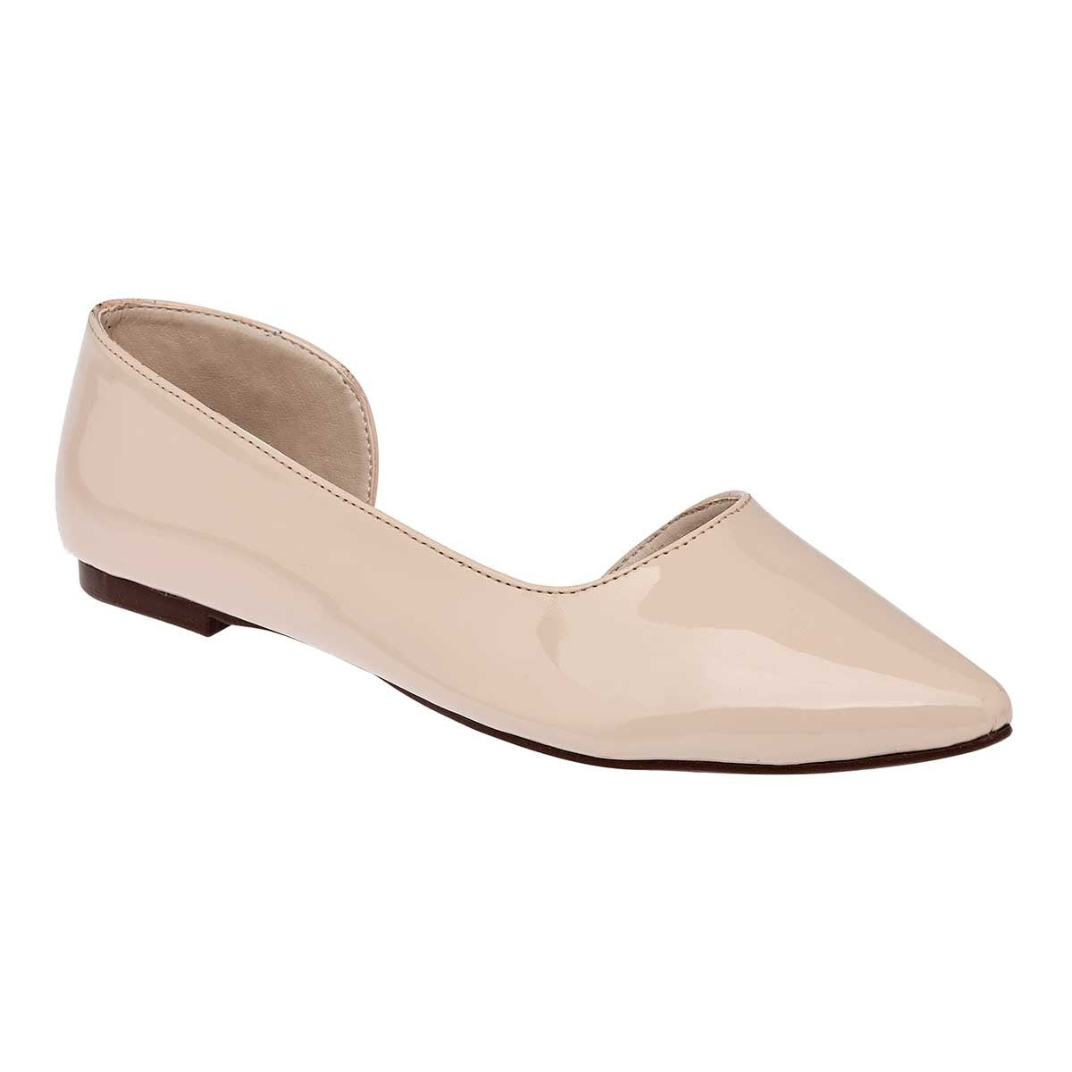 Flats puntales Exterior Piel sintética Color Beige Para Mujer De Sexy Girl