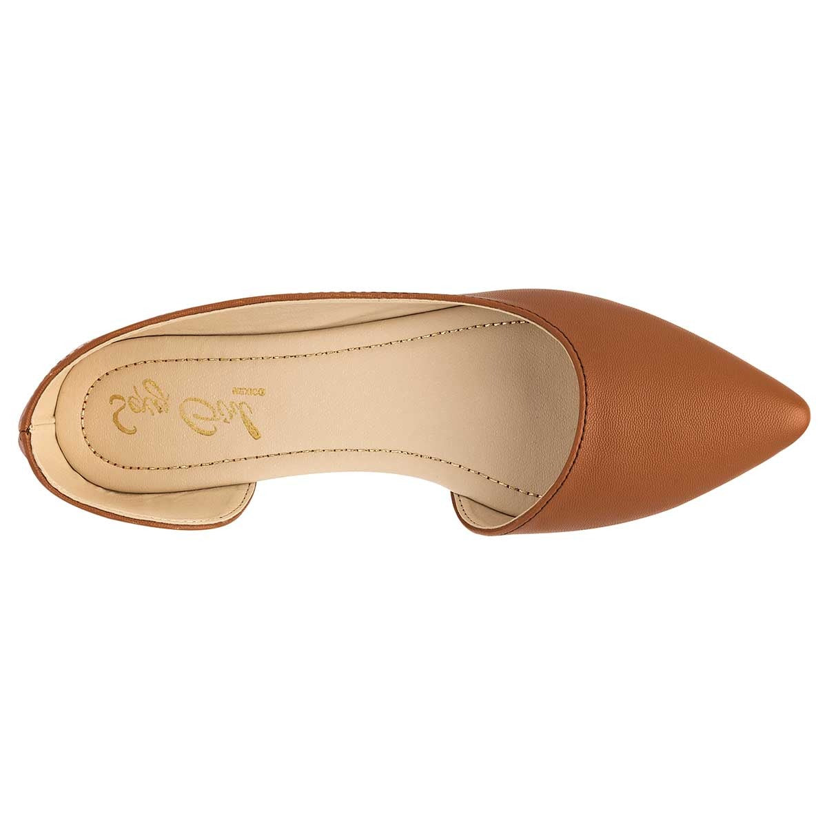 Flats puntales Exterior Piel sintética Color Camel Para Mujer De Sexy Girl