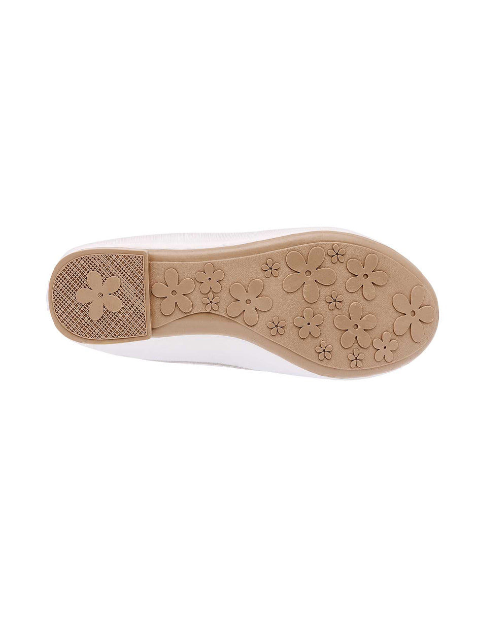 Flats clásicas Exterior Sintético Color Blanco Para Mujer De RBBASICS