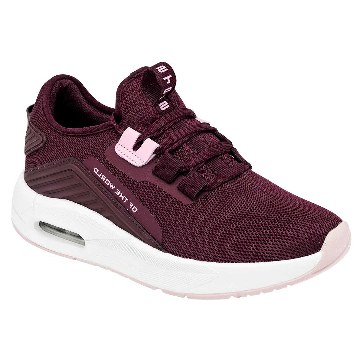 Tenis tipo deportivo Exterior Textil Color Vino Para Mujer De RBCOLLECTION