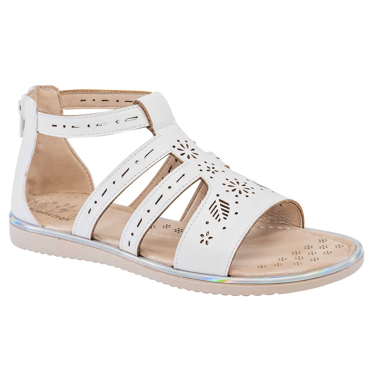 Sandalias de piso Exterior Sintético Color Blanco Para Mujer De RBCOLLECTION