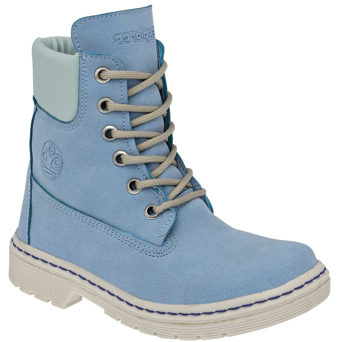 Botas Exterior Sintético Color Azul Para Niña De Trends