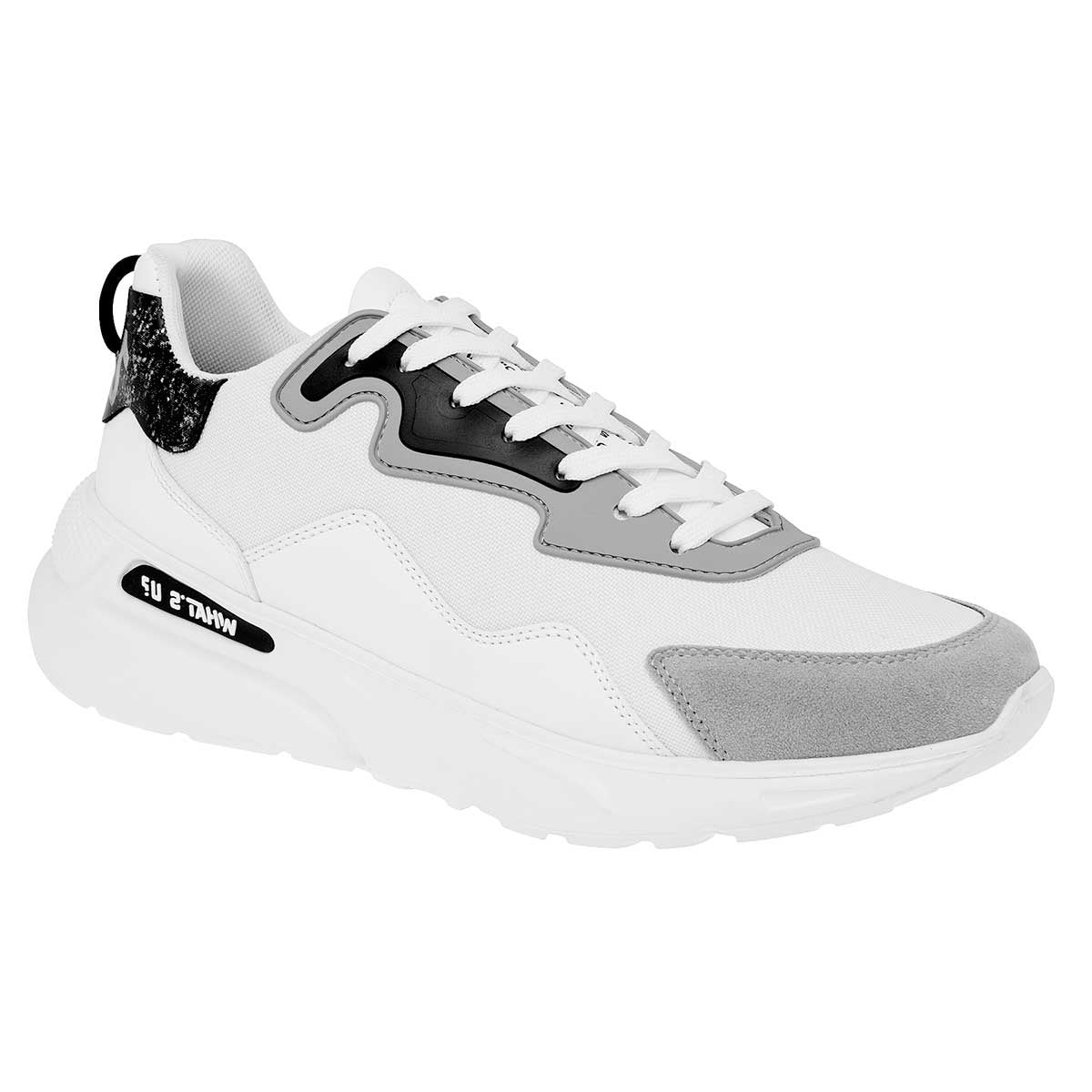 Tenis tipo deportivo Exterior Sintético Color Blanco Para Hombre De What's U?