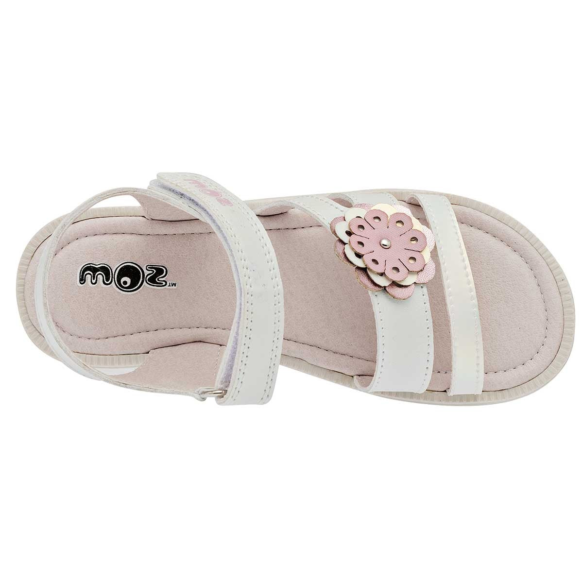 Sandalias Exterior Sintético Color Blanco Nacar Para Niña De Wos