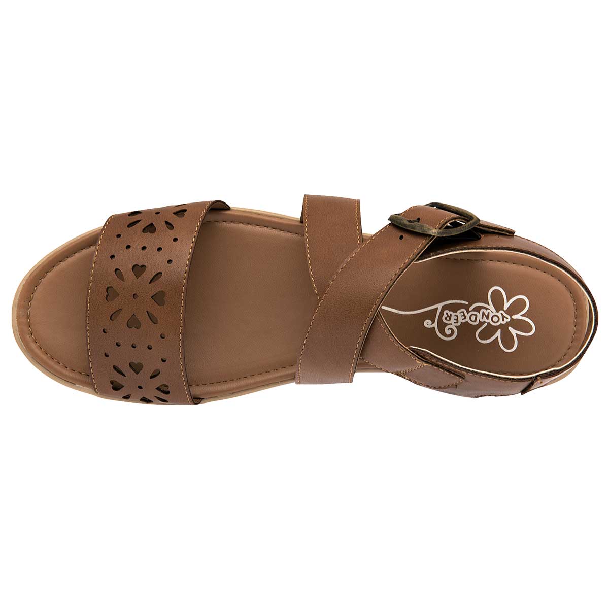 Sandalias de piso Exterior Sintético Color Camel Para Mujer De Yondeer