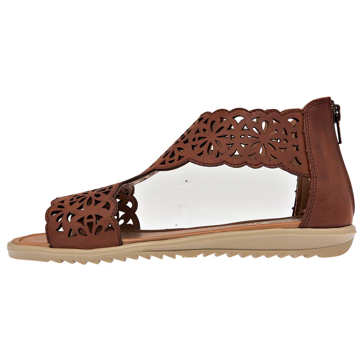 Sandalias de piso Exterior Sintético Color Camel Para Mujer De Yondeer