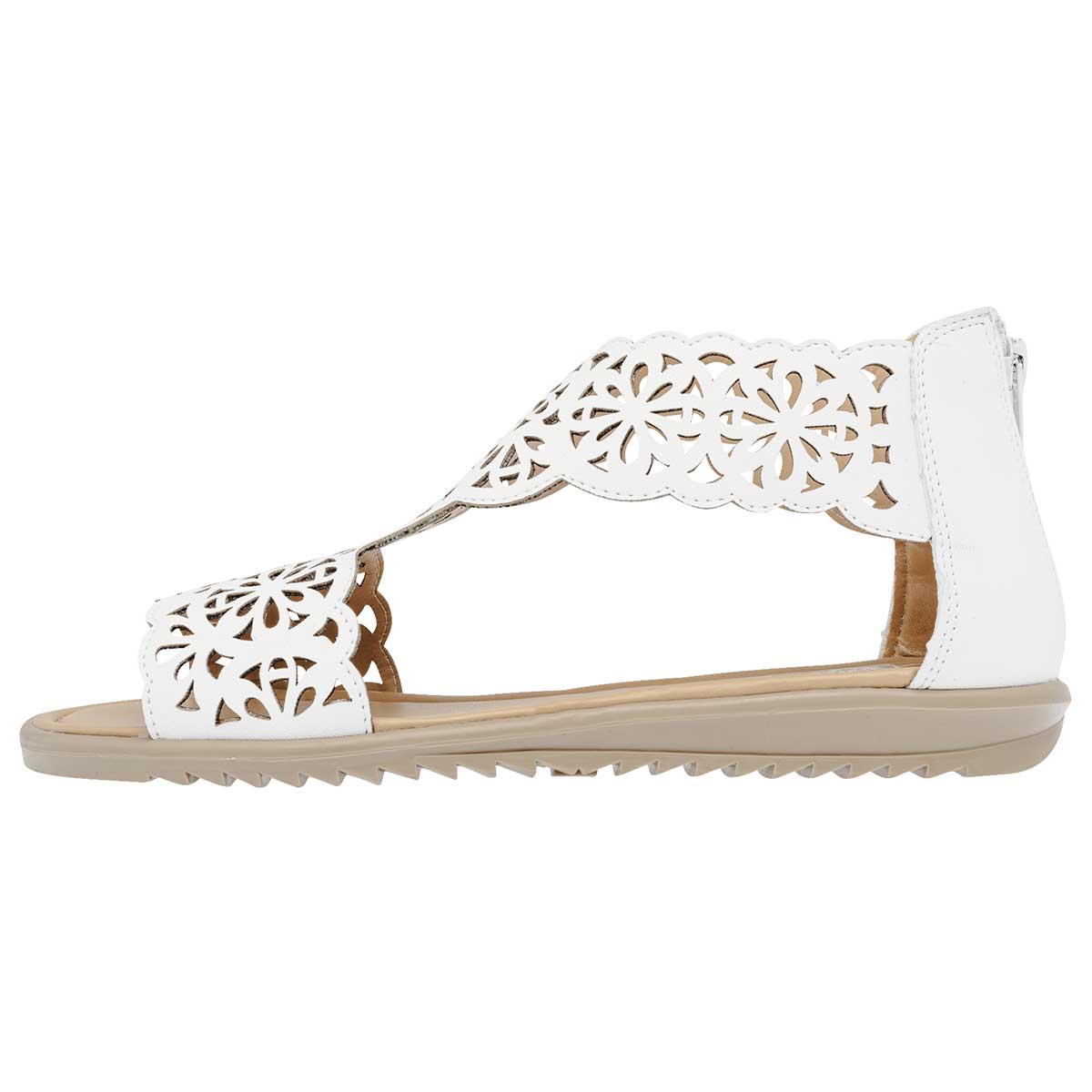 Sandalias de piso Exterior Sintético Color Blanco Para Mujer De Yondeer