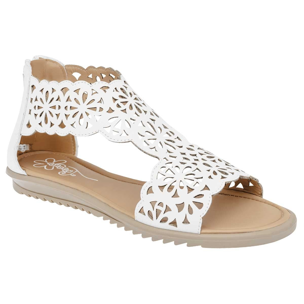 Sandalias de piso Exterior Sintético Color Blanco Para Mujer De Yondeer