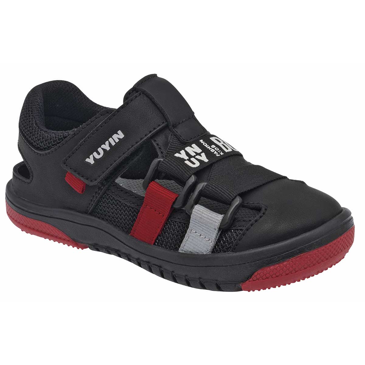 Sandalias Exterior Sintético Color Negro Para Niño De Yuyin