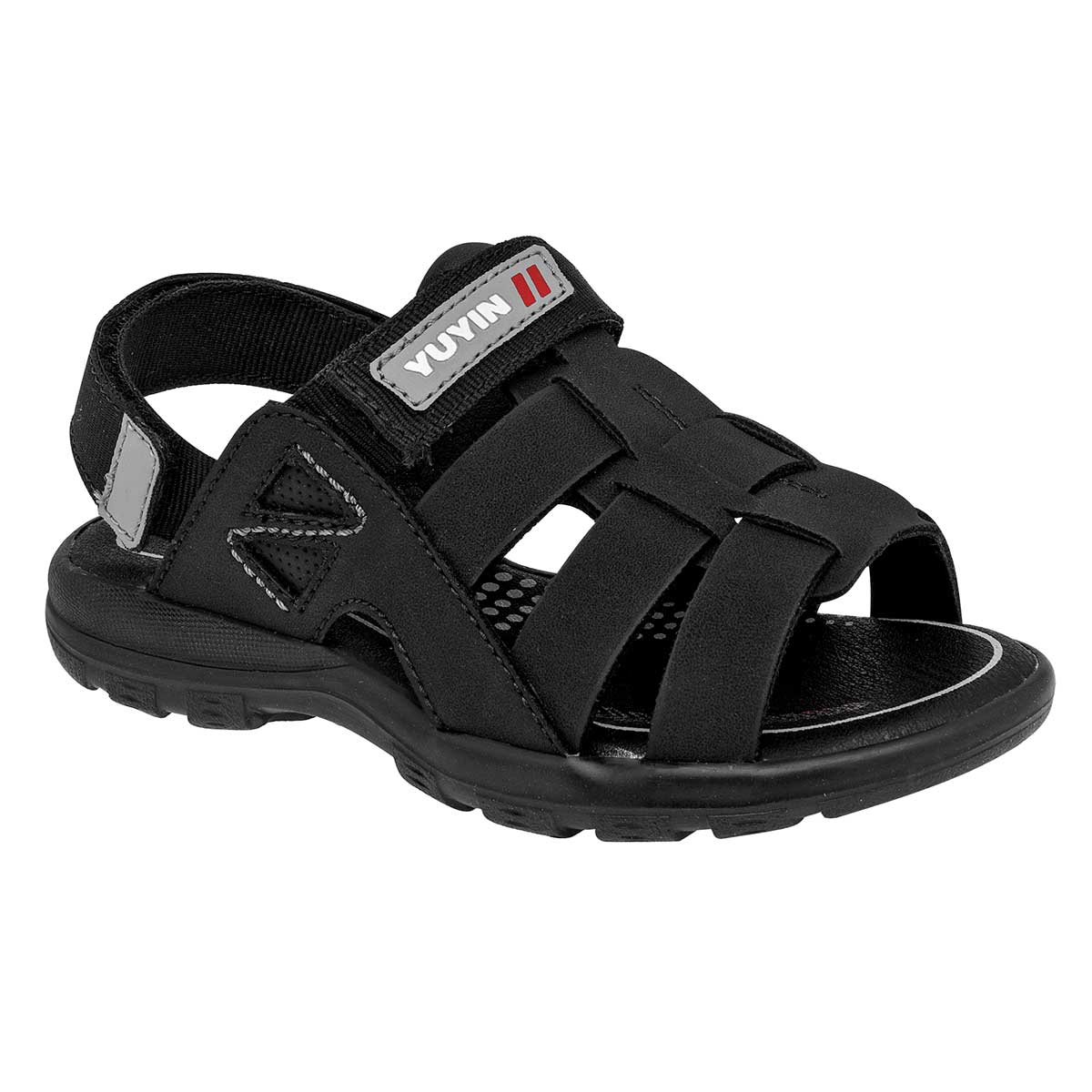 Sandalias Exterior Sintético Color Negro Para Niño De Yuyin