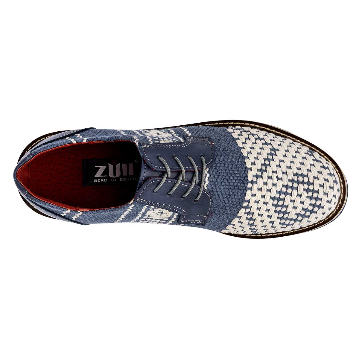 Oxfords Exterior Textil Color Azul Para Hombre De Zull