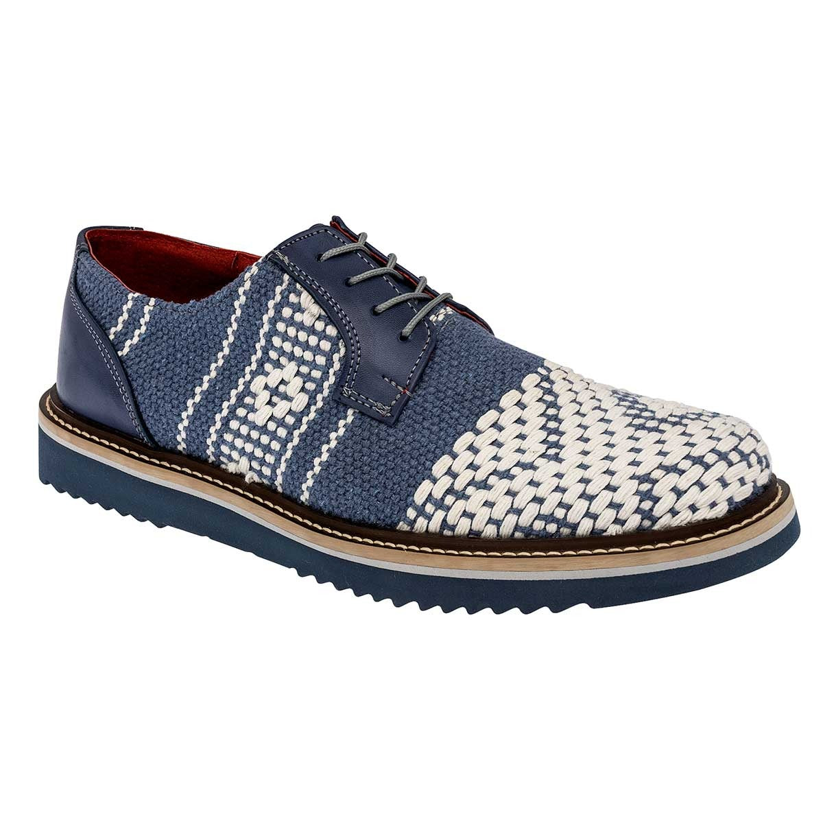 Oxfords Exterior Textil Color Azul Para Hombre De Zull