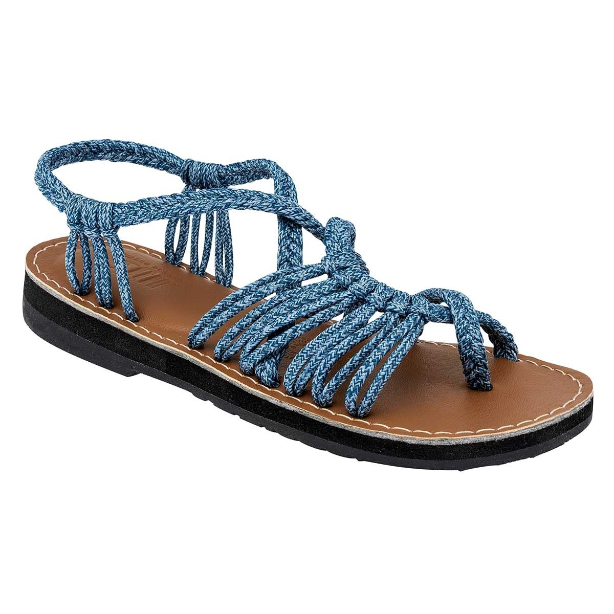 Sandalias de piso Exterior Sintético Color Mezclilla Para Mujer De Zull