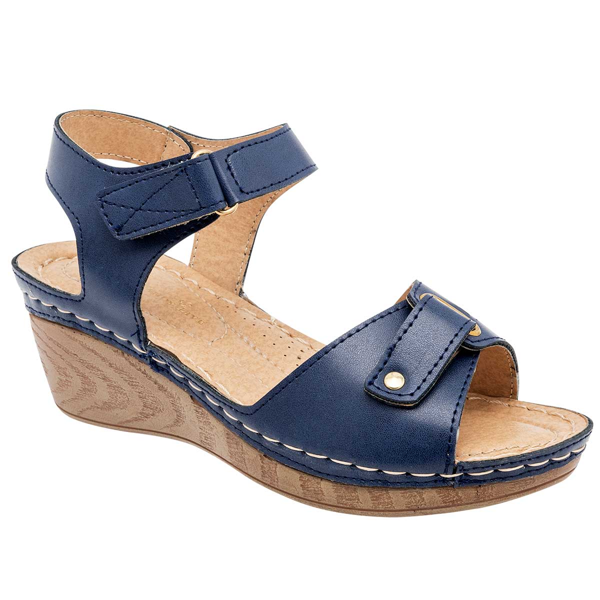 Sandalias con plataforma Exterior Sintético Color Marino Para Mujer De RBCOLLECTION