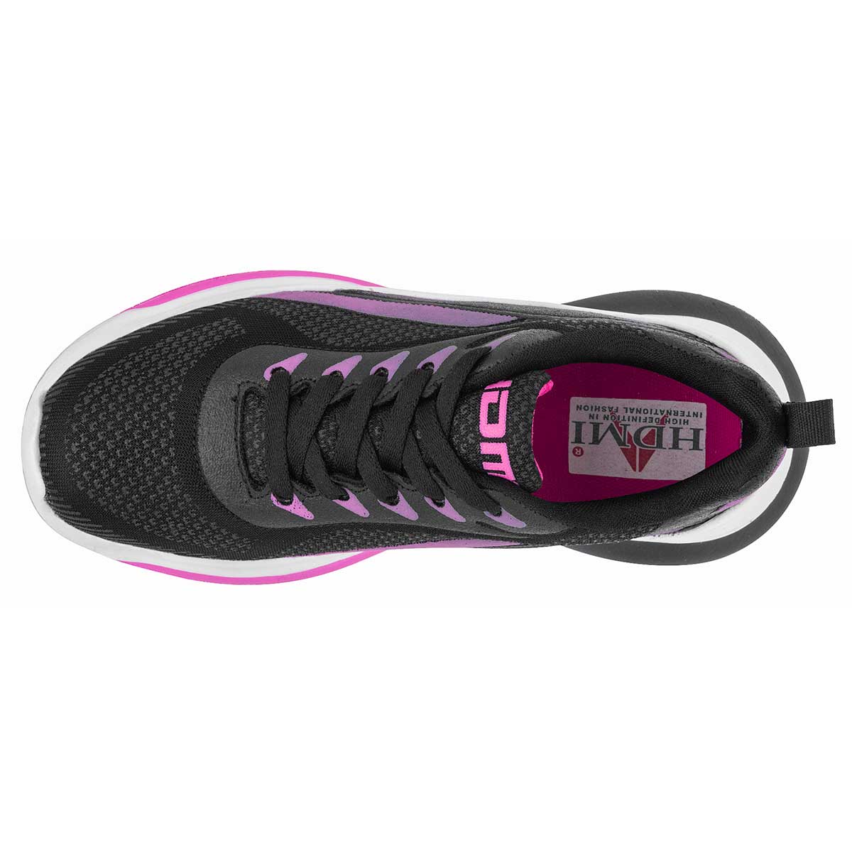 Tenis tipo deportivo Exterior Textil Color Negro Con Fiusha Para Mujer De RBCOLLECTION