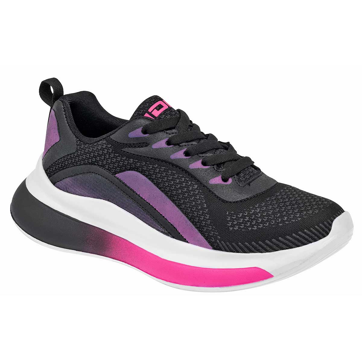 Tenis tipo deportivo Exterior Textil Color Negro Con Fiusha Para Mujer De RBCOLLECTION