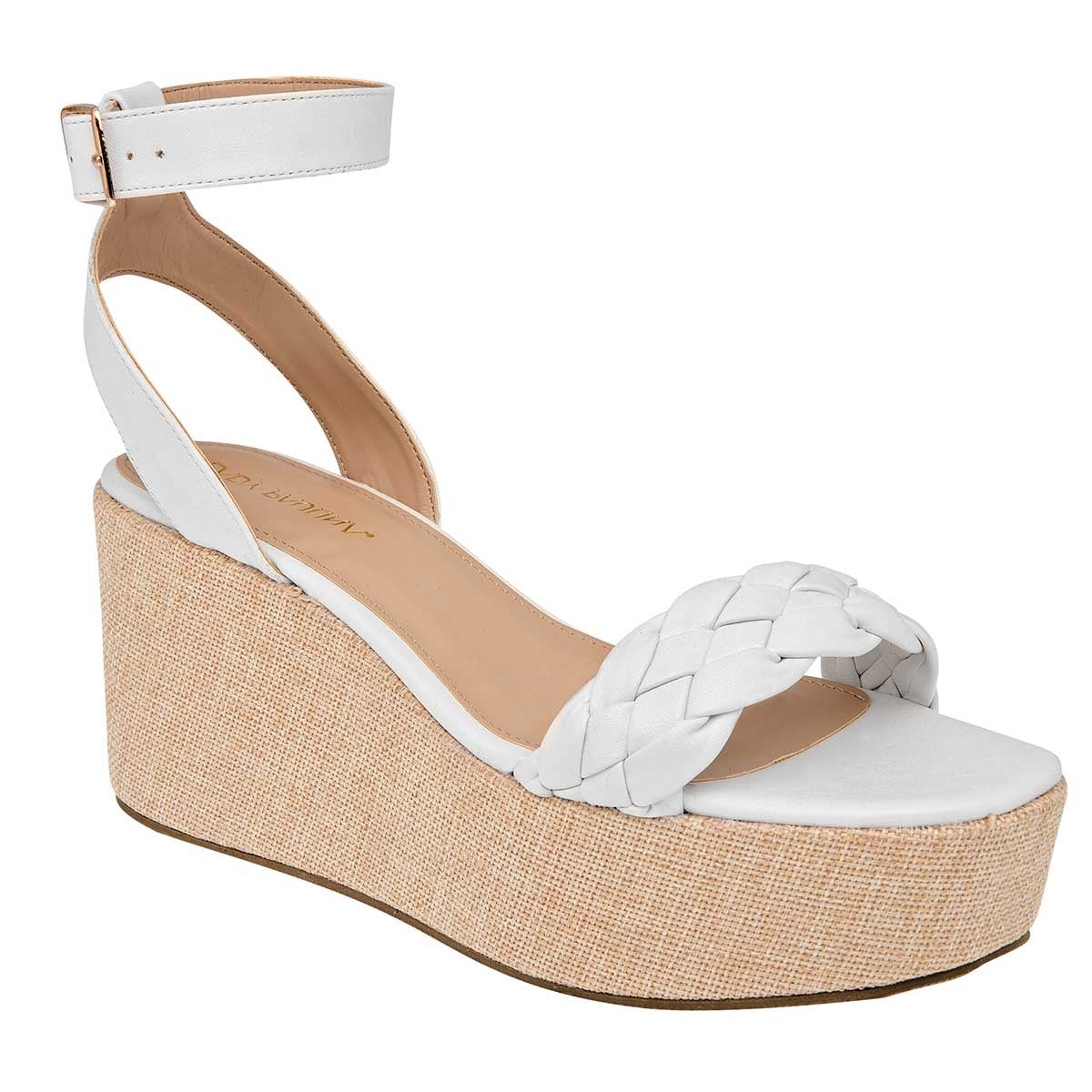 Sandalias con plataforma Exterior Sintético Color Blanco Para Mujer De Lady Paulina