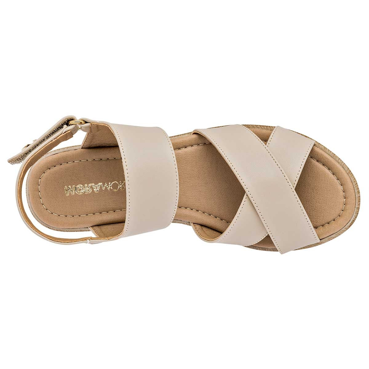 Sandalias con plataforma Exterior Sintético Color Beige  Para Mujer De Moramora