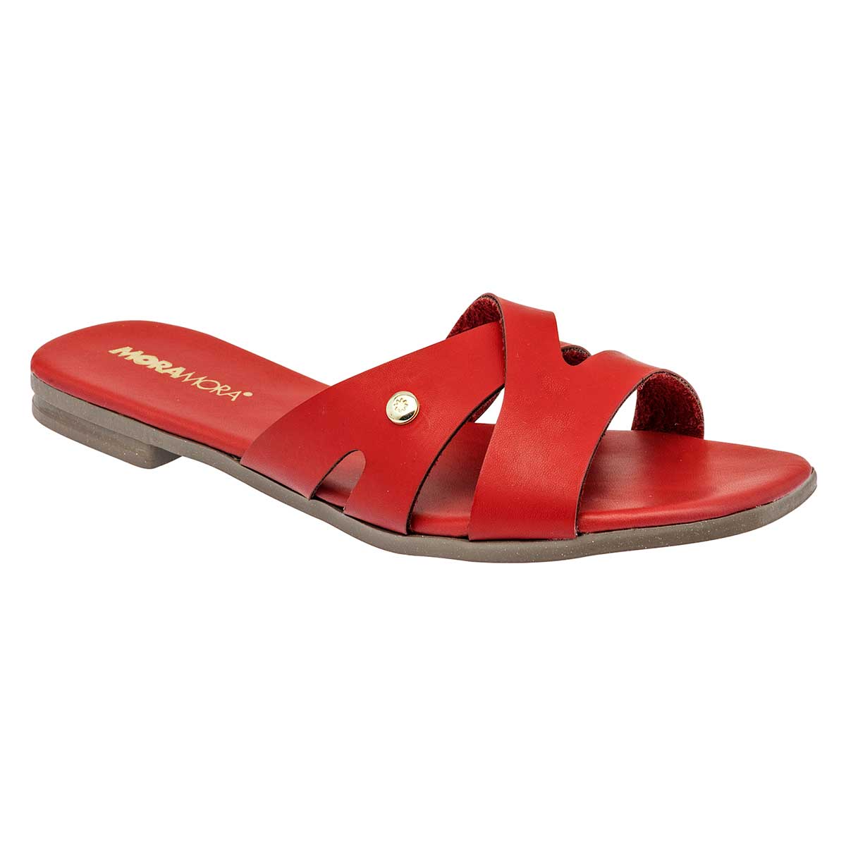 Sandalias de piso Exterior Sintético Color Rojo Para Mujer De Moramora