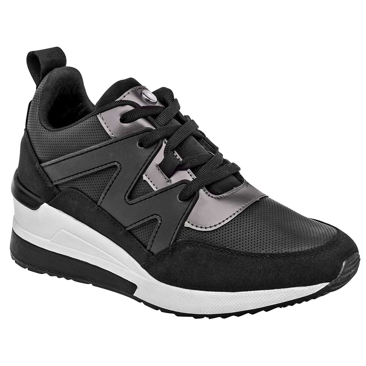 Tenis tipo deportivo Exterior Sintético Color Negro Para Mujer De Moramora