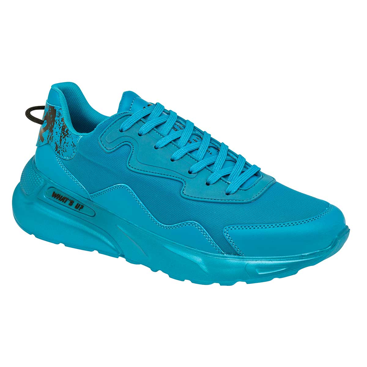 Tenis tipo deportivo Exterior Sintético Color Azul Para Hombre De What's U?