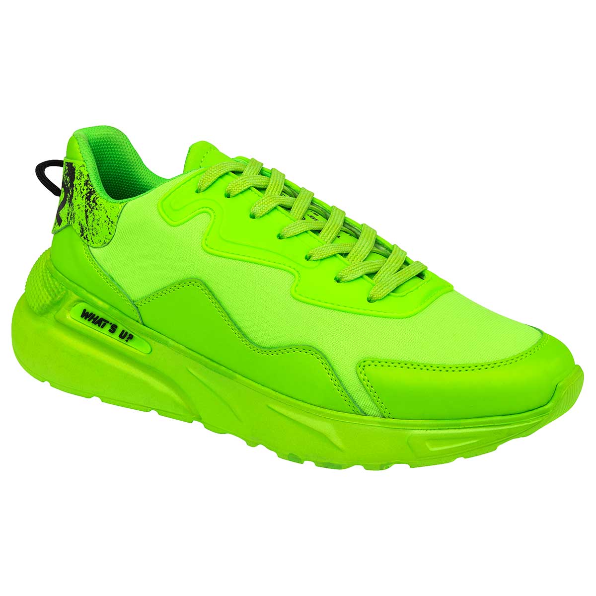 Tenis tipo deportivo Exterior Sintético Color Verde Para Hombre De What's U?