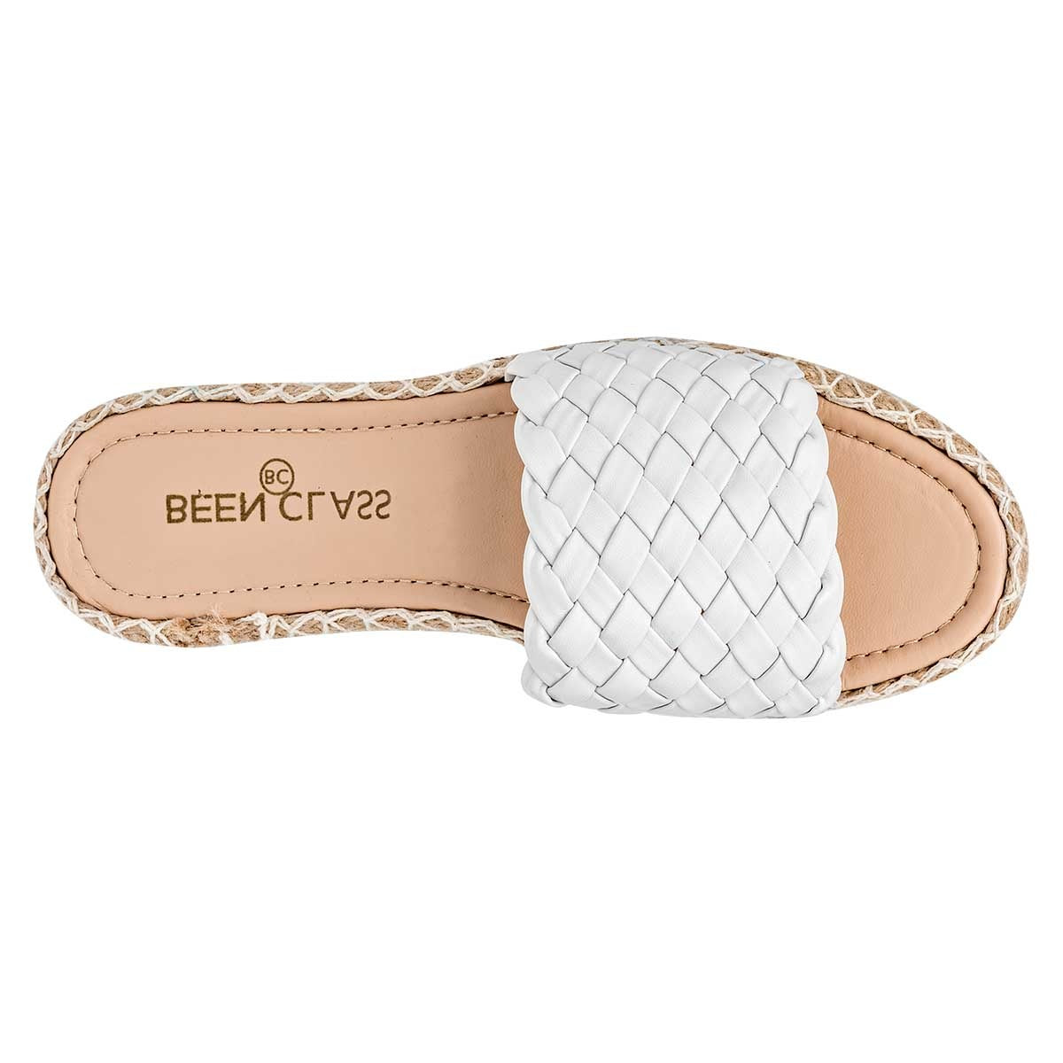 Sandalias de piso Exterior Sintético Color Blanco Para Mujer De Been Class