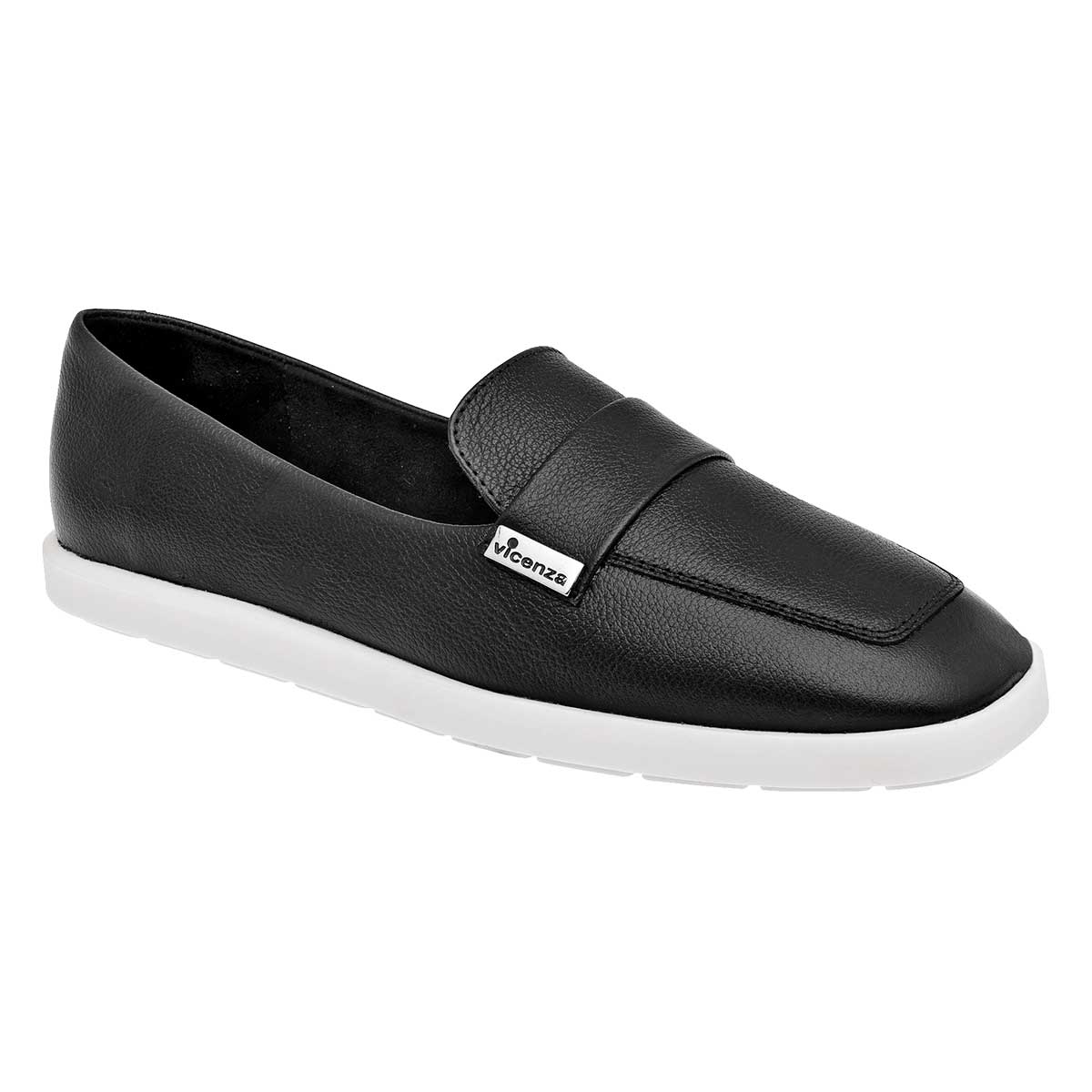 Loafers Exterior Piel Color Negro Para Mujer De Vicenza