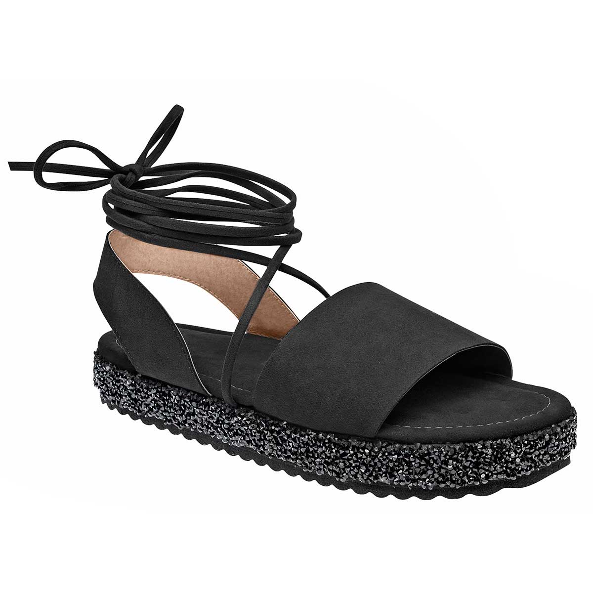 Sandalias de piso Exterior Textil Color Negro Para Mujer De RBCOLLECTION