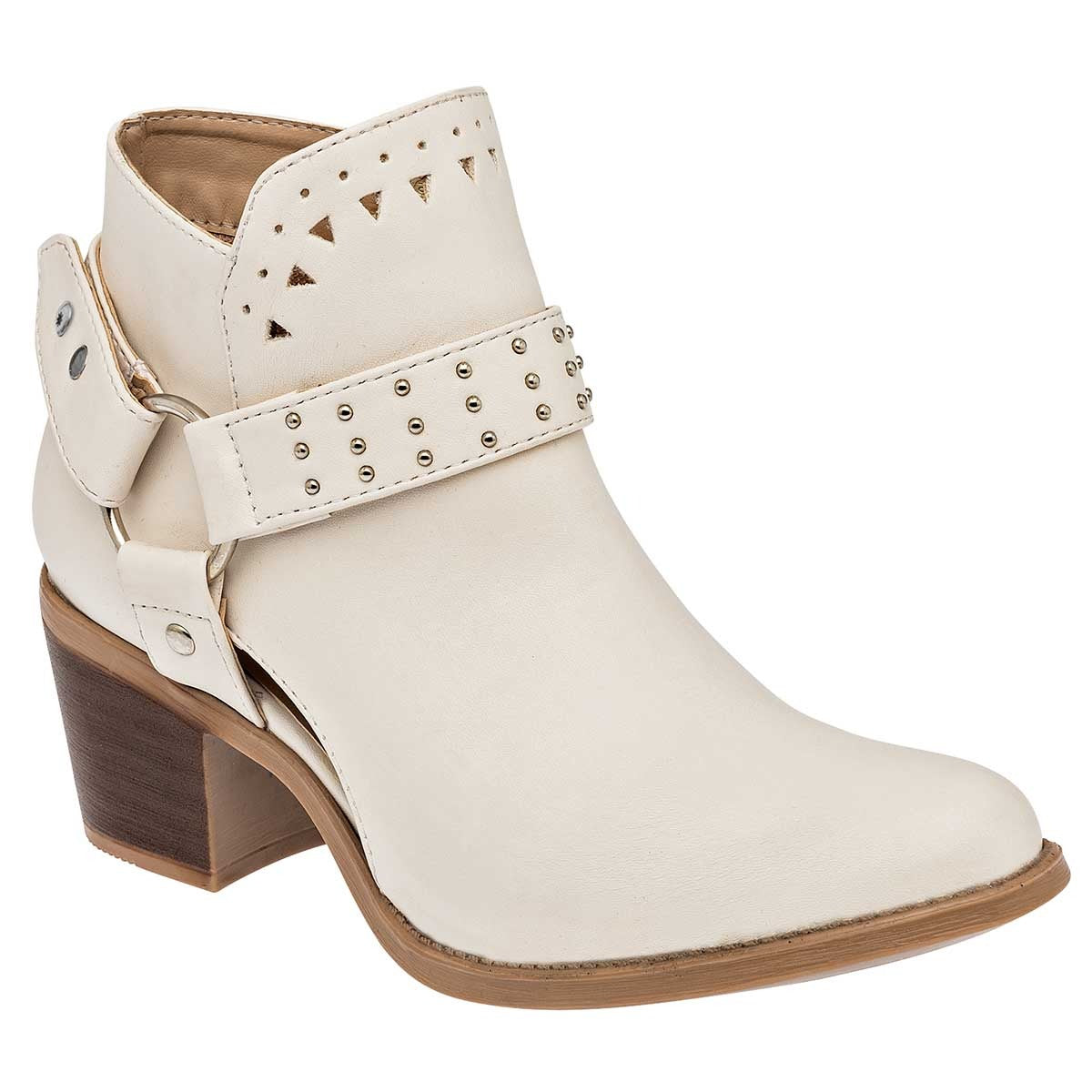 Botas tipo western Exterior Piel sintética Color Blanco Para Mujer De Moramora