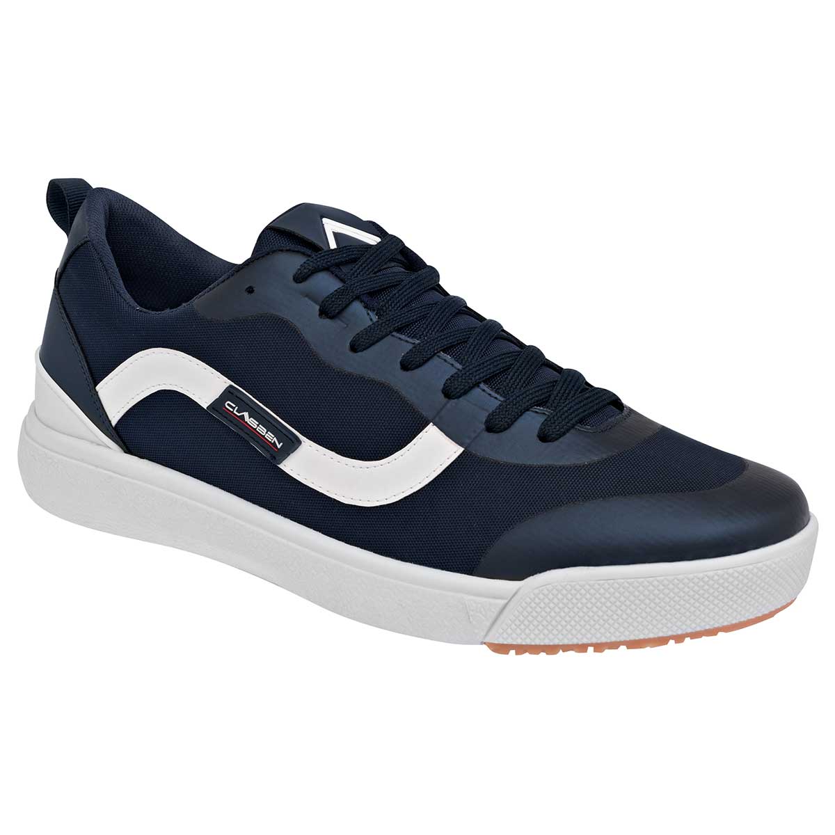 Tenis con cordones Exterior Sintético Color Blanco Negro Para Hombre De Clasben