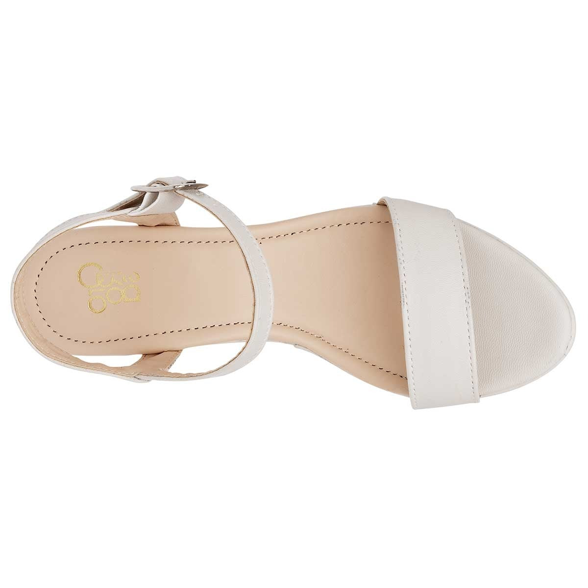 Sandalias con plataforma Exterior Sintético Color Blanco Para Mujer De Oro Rosa