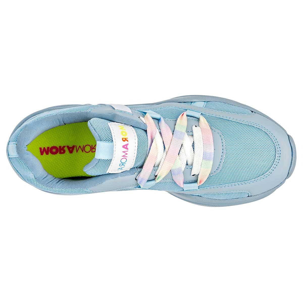 Tenis tipo deportivo Exterior Textil Color Azul Para Mujer De Moramora