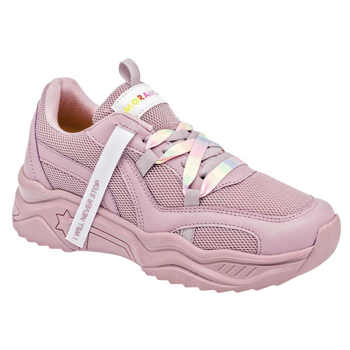 Tenis tipo deportivo Exterior Textil Color Lila Para Mujer De Moramora